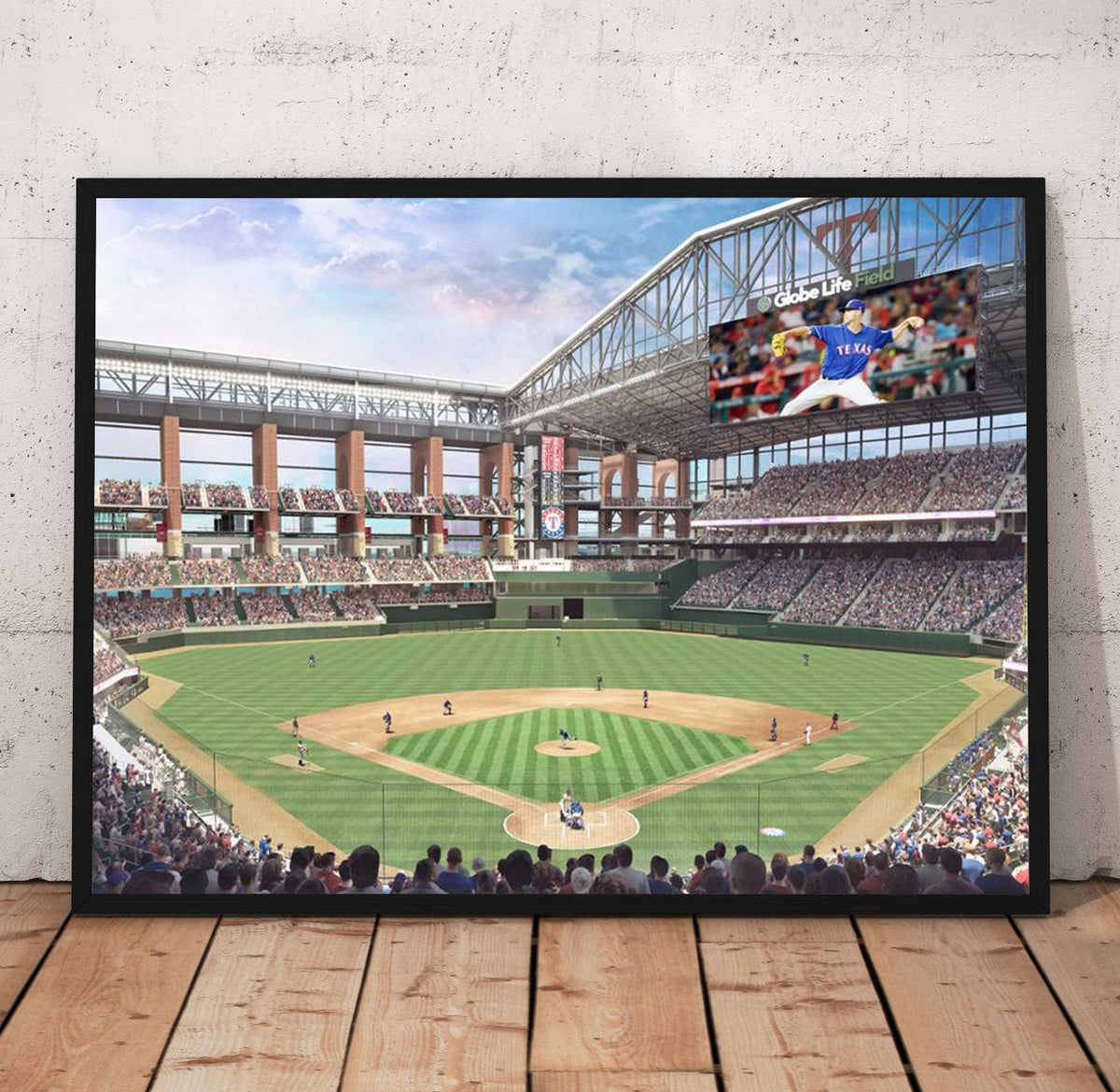 Globe Life Field Poster/Canvas | Far Out Art 