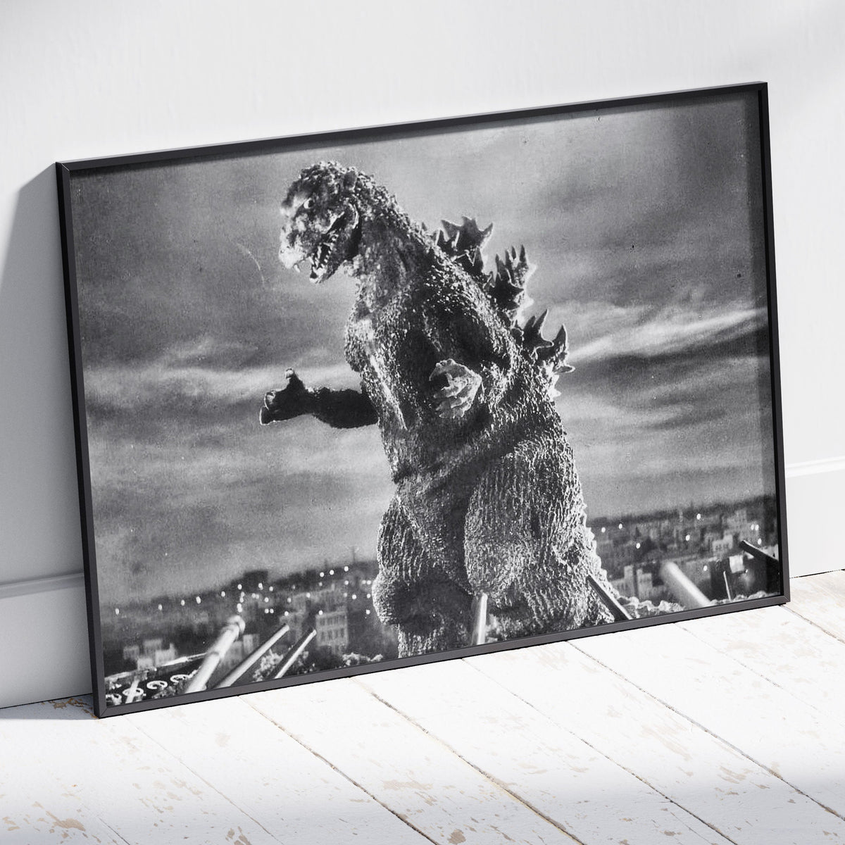 Godzilla B/W Wall Art