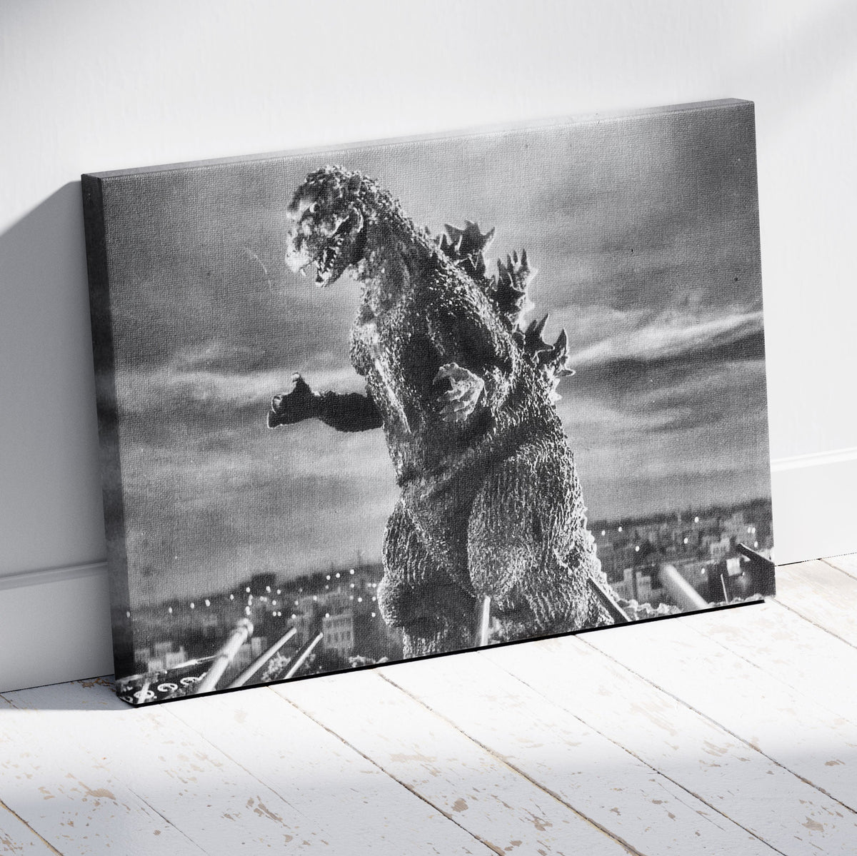 Godzilla B/W Wall Art
