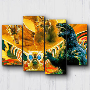 Godzilla Mothra Ghidorah Canvas Sets