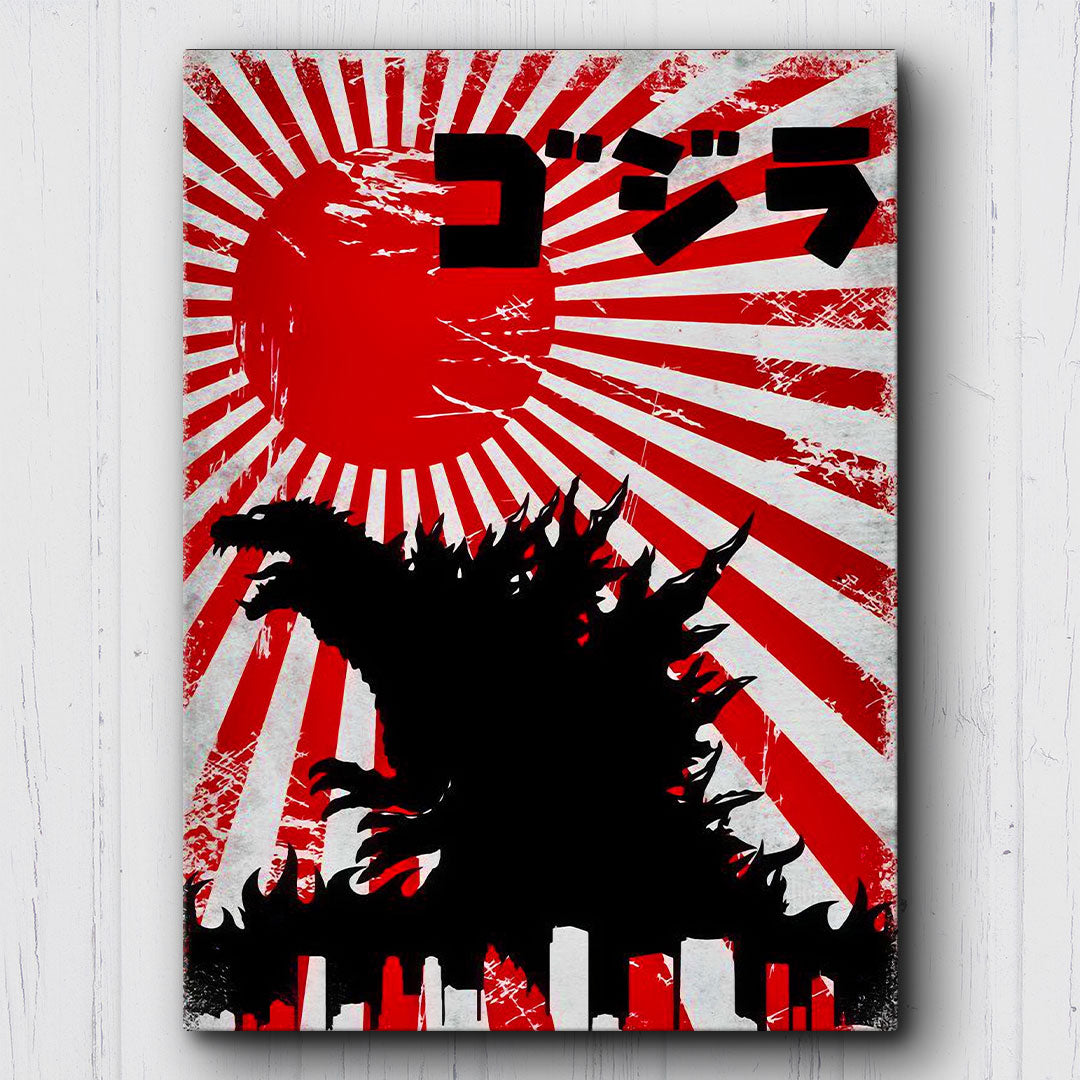 Godzilla Rising Sun Canvas Sets