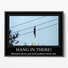 Demotivational Hang In There Prints | Far Out Art 