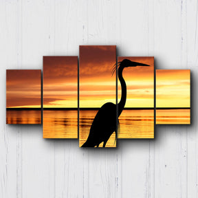 Heron Sunset Canvas Sets