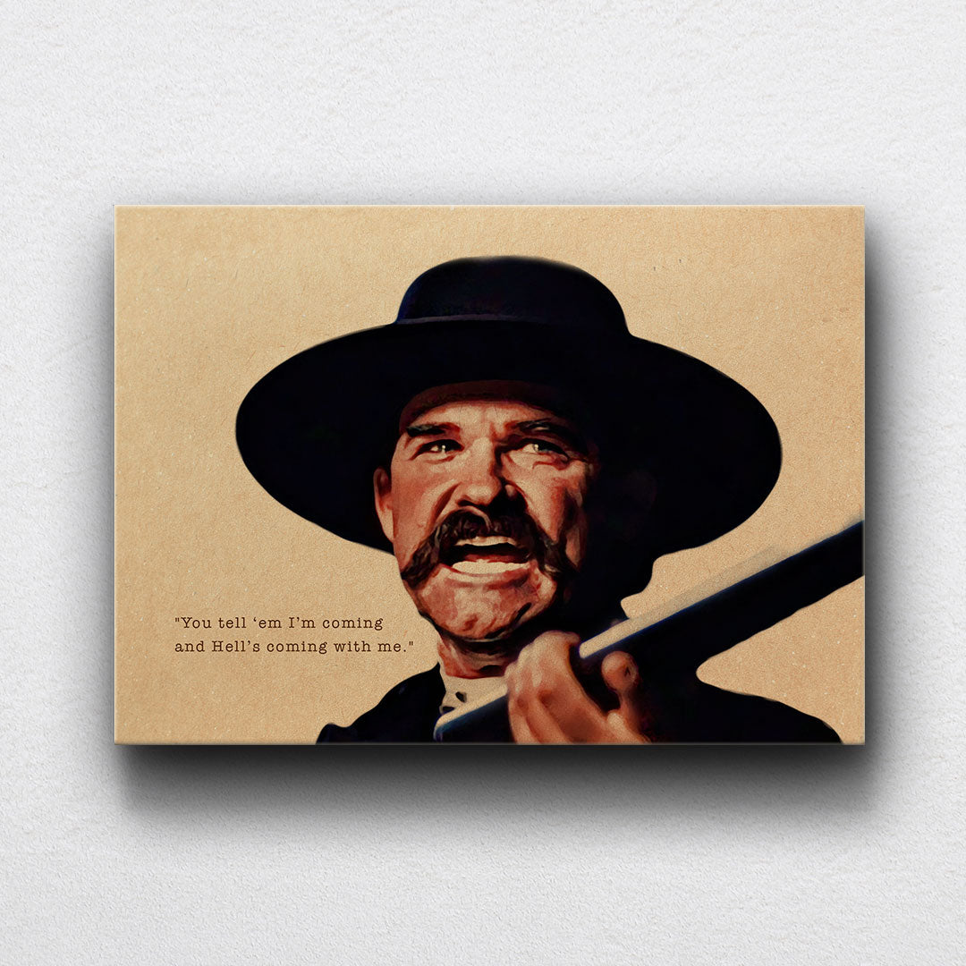 Tombstone I'm Coming Quote Canvas Sets