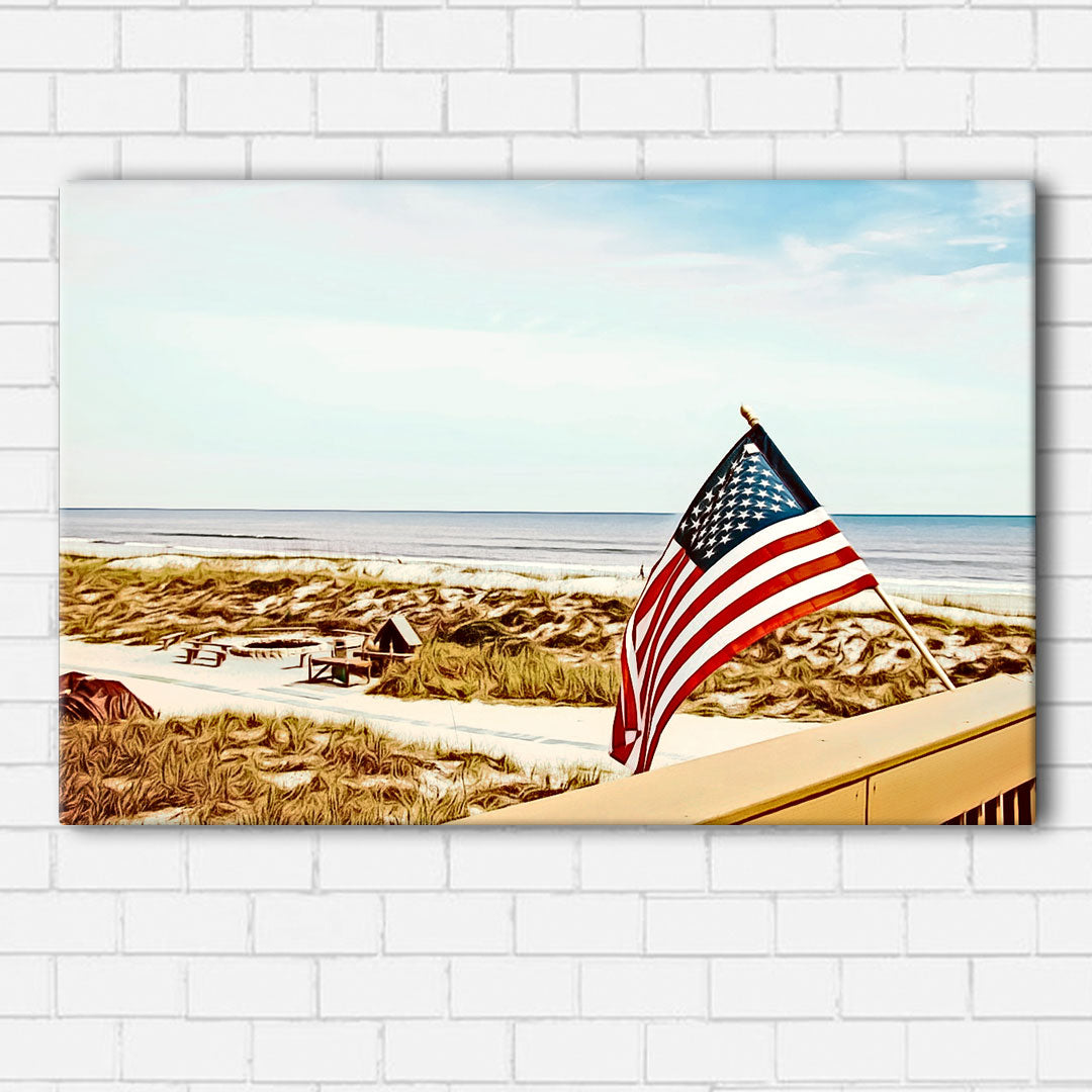 Jacksonville Beach Flag Canvas Sets