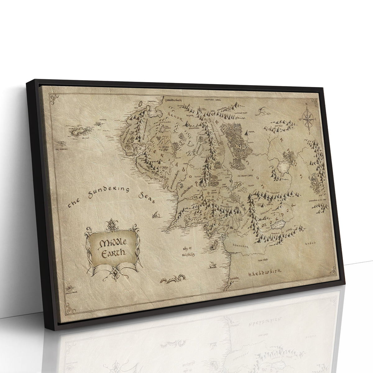 LOTR Middle Earth Map Wall Art