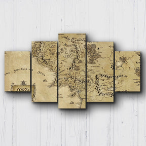 LOTR Middle Earth Map Canvas Sets