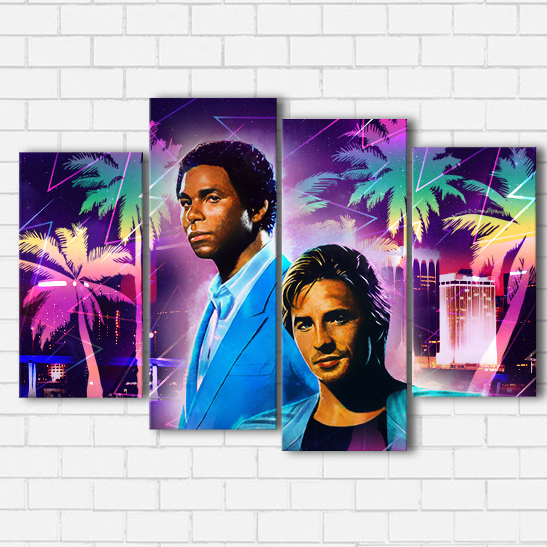 Miami Vice Crockett and Tubbs Canvas Sets
