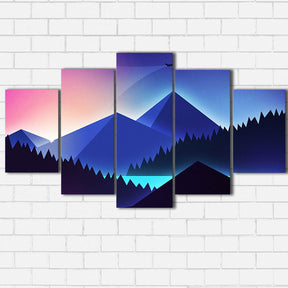 Neon Mountains Canvas Sets