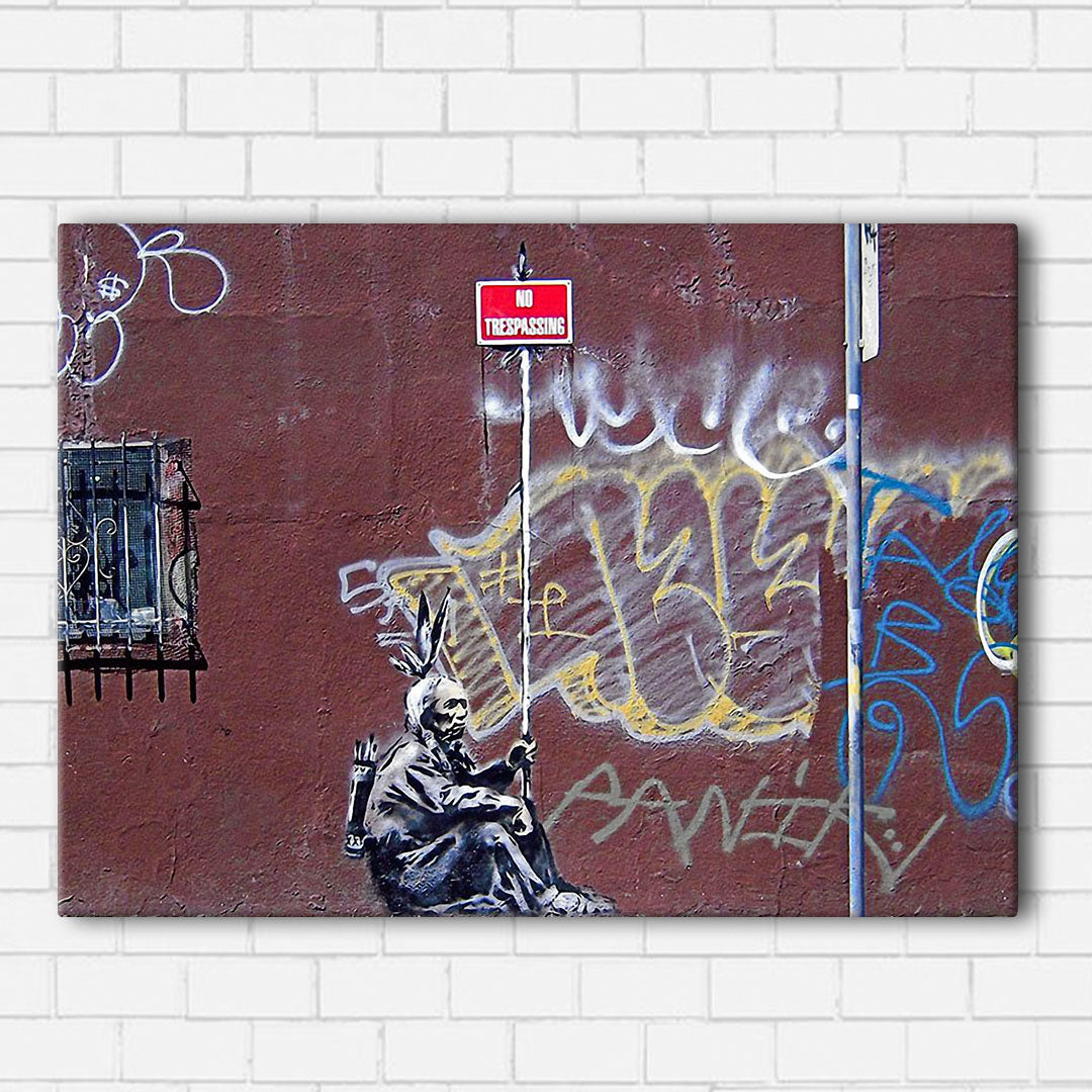 Banksy No Trespassing Canvas Sets