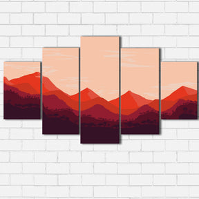 Red Mountains Canvas Sets