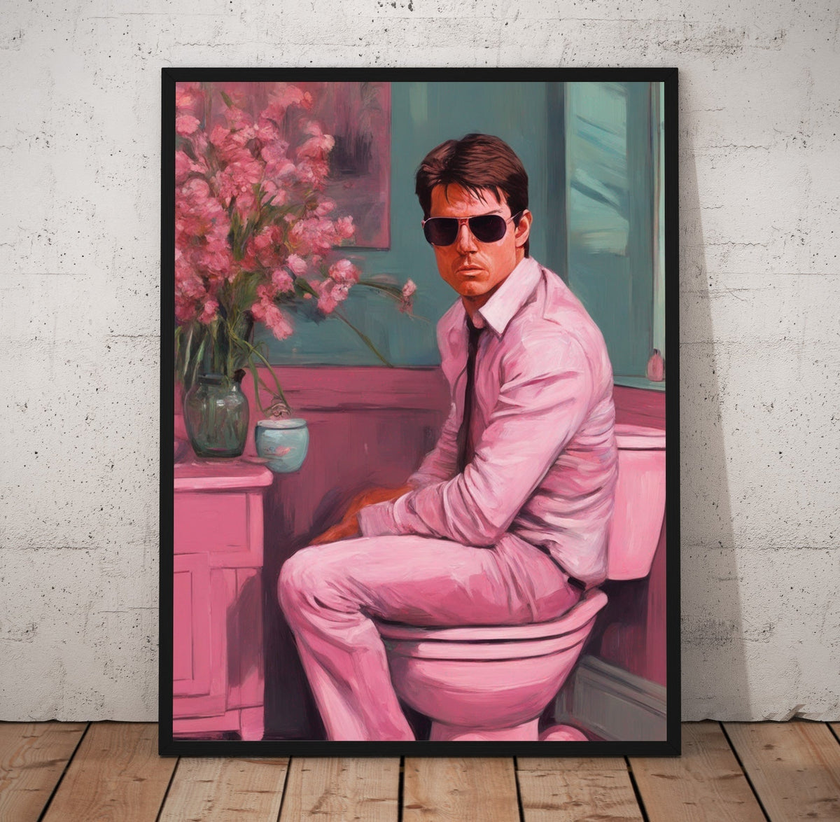 Risky Business Bathroom Poster/Canvas | Far Out Art 