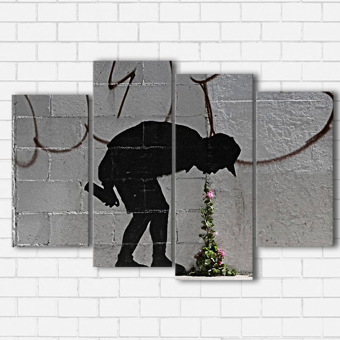 Banksy Flowers Canvas Sets