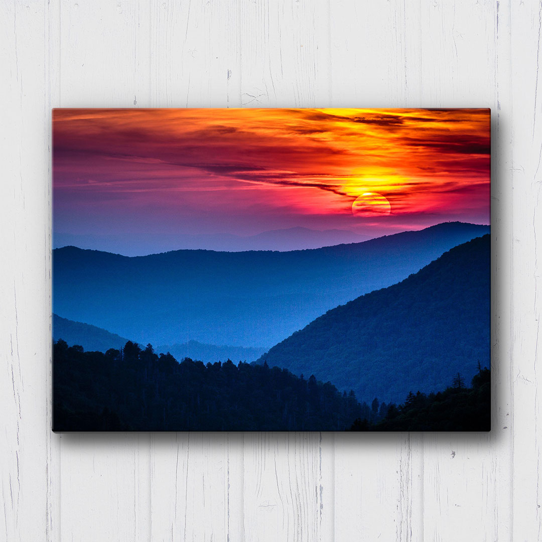 Smoky Mountains Sunset Canvas Sets
