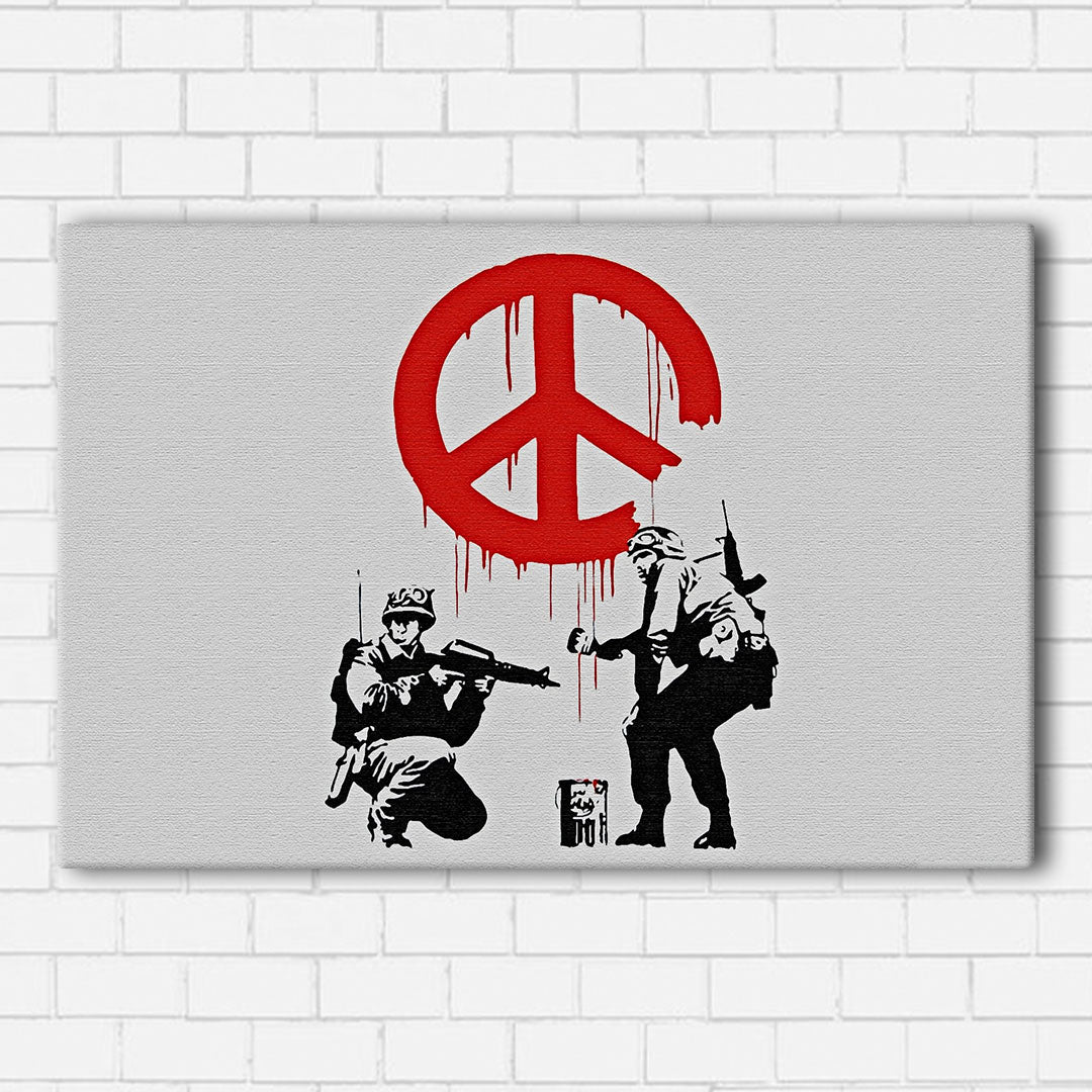 Banksy Peace Sign Canvas Sets