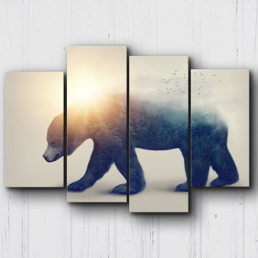 Sunset Grizzly Canvas Sets
