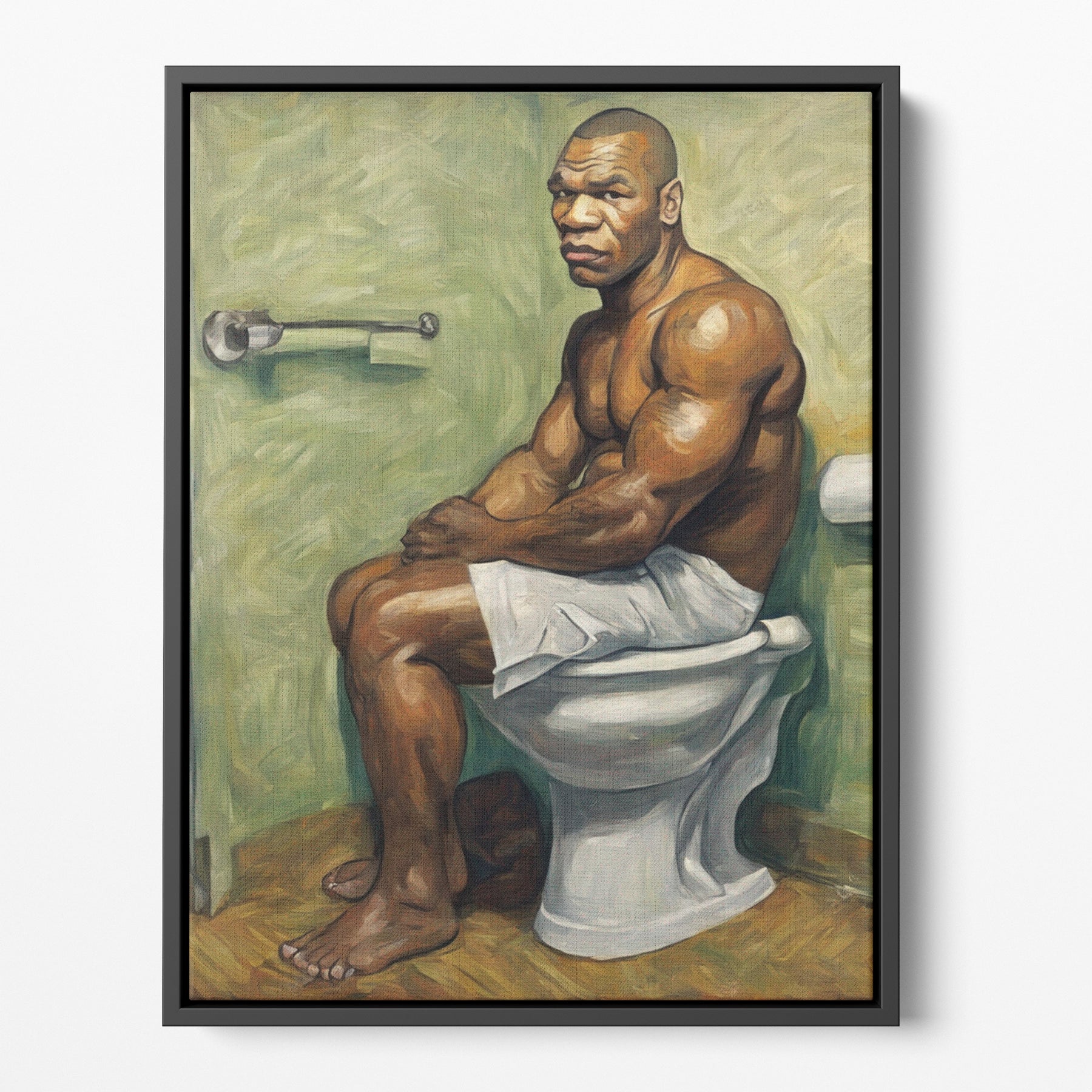 The Champ Bathroom Canvas/Poster | Far Out Art 