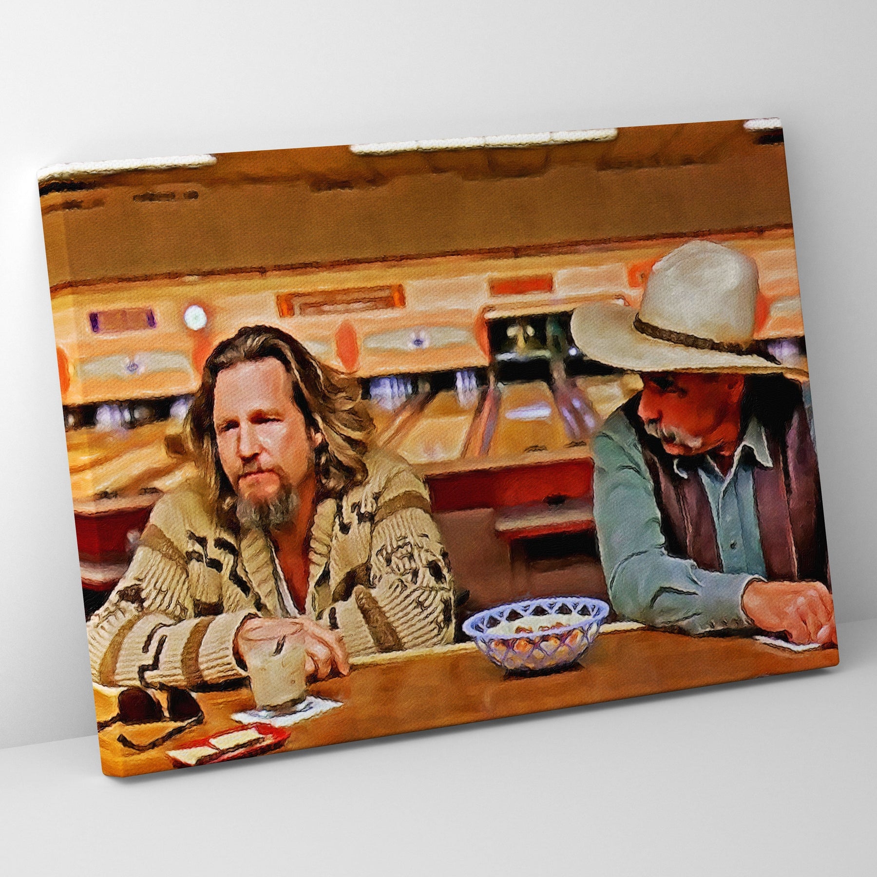 The Big Lebowski The Dude & Narrator Poster/Canvas | Far Out Art 
