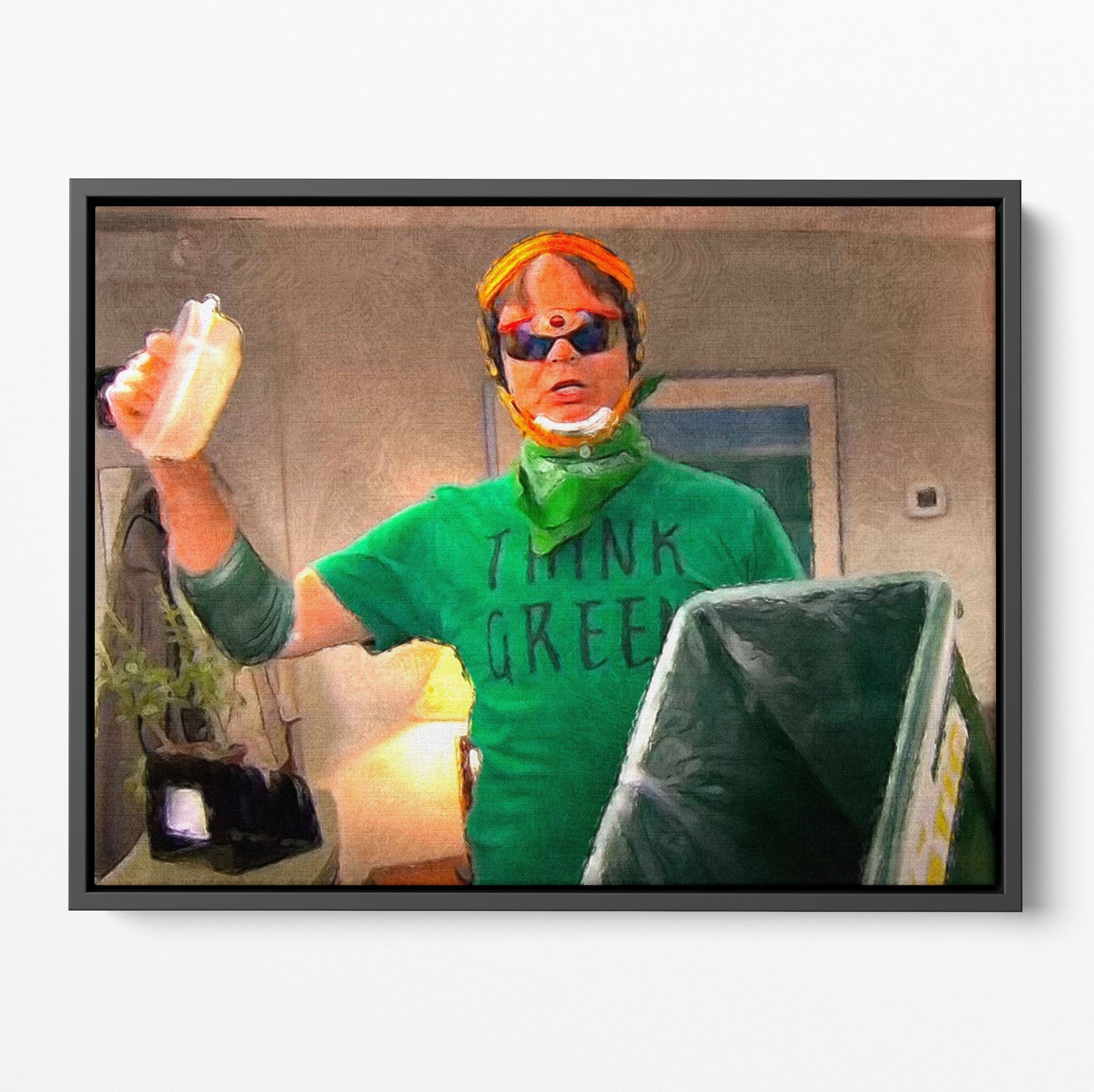 The Office Think Green Poster/Canvas | Far Out Art 