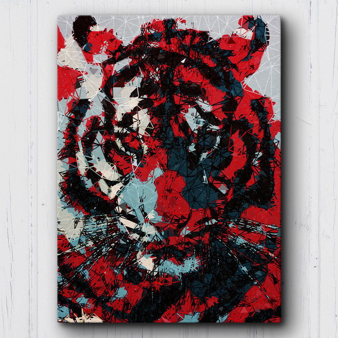 Red White Blue Tiger Canvas Sets